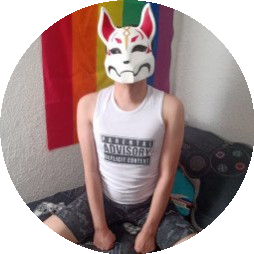 blueandredmask